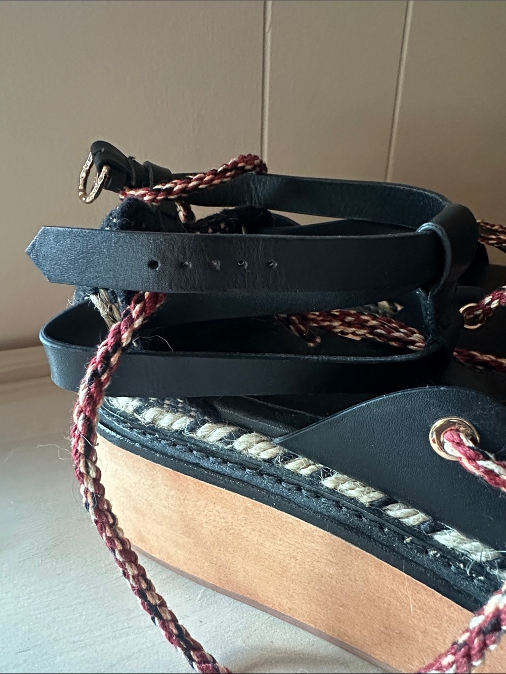 Ulla Johnson Salinas Twisted Rope Leather Flatform sandals - Picture 14 of 15